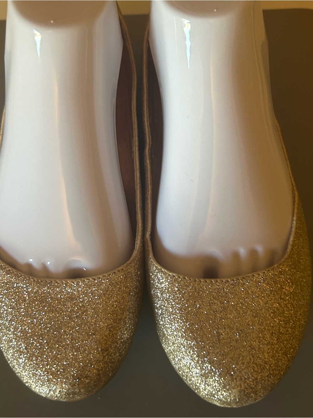 Baker Women's Gold Glitter Ballet Flats